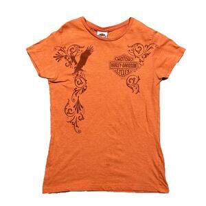Harley Davidson Badlands Orange Tee Womens Small